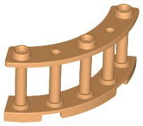 21229 | Fence 4 x 4 x 2 Quarter Round Spindled with 3 Studs | LEGOPART