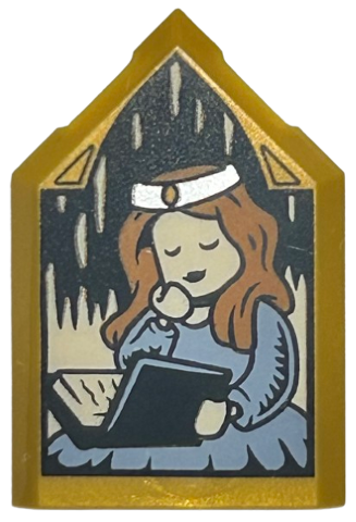 22385pb339 | Tile, Modified 2 x 3 Pentagonal with HP Portrait - Sleeping Witch Pattern | LEGOPART