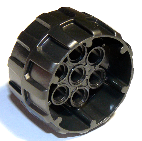 22410 | Wheel Hard Plastic, Treaded with 7 Pin Holes | LEGOPART