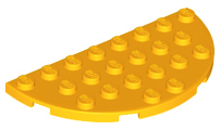 22888 | Plate, Round Half 4 x 8 | LEGOPART