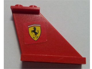 2340pb046R | Tail 4 x 1 x 3 with Ferrari Logo Pattern on Right Side (Sticker) - Set 8654 | LEGOPART