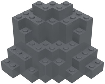 23996 | Rock Panel 8 x 8 x 6 Medium Symmetric | LEGOPART