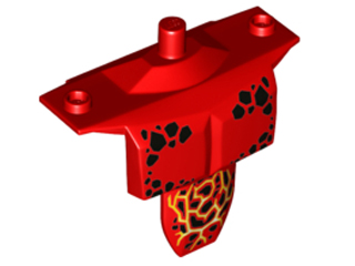 24301pb02 | Large Figure Torso Armor Shoulder Studs with Black Spots and Orange Veins Pattern | LEGOPART