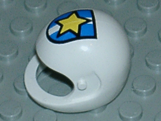 2715px2 | Technic, Figure Accessory Helmet with Police Yellow Star on Blue / White Shield Pattern | LEGOPART