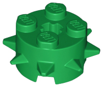 27266 | Brick, Round 2 x 2 with Spikes and Axle Hole | LEGOPART