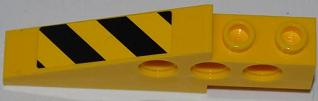 2744pb020R | Technic Slope 6 x 1 x 1 2/3 with Black and Yellow Danger Stripes Pattern Model Right Side | LEGOPART