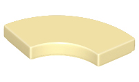 27925 | Tile, Round Corner 2 x 2 Macaroni | LEGOPART