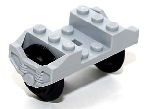 2878c02 | Train Wheel RC, Holder with 2 Black Train Wheel RC Train and Chrome Silver Train Wheel RC Train, Metal Axle | LEGOPART