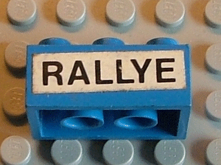 3002oldpb10 | Brick 2 x 3 with 'RALLYE' Pattern (Sticker) - Set 619 | LEGOPART