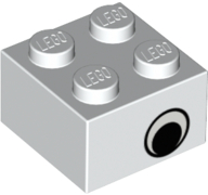 3003pe2 | Brick 2 x 2 with Black and White Eye Offset Pattern on Opposite Sides | LEGOPART