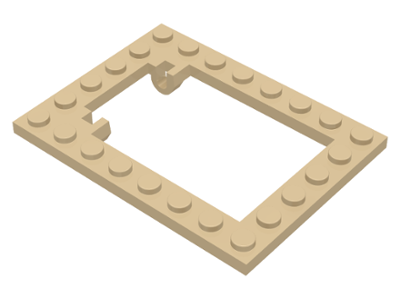 30041 | Plate, Modified 6 x 8 Trap Door Frame Horizontal | LEGOPART