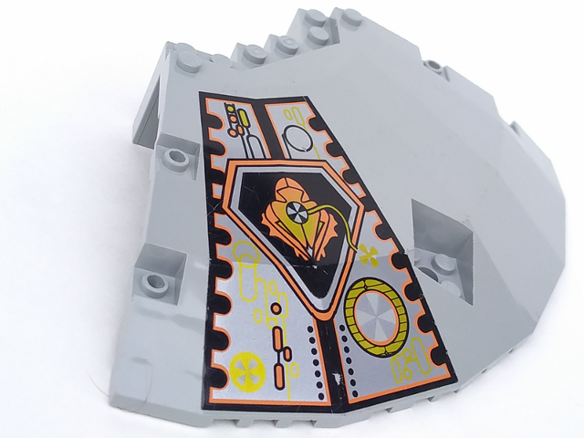 30116pb01 | Panel 14 x 14 x 2 2/3 Quarter Saucer Top with UFO Pattern Left | LEGOPART