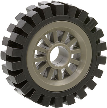 30155c01 | Wheel Spoked 2 x 2 with Pin Hole with Black Tire 24mm D. x 8mm Offset Tread - Interior Ridges | LEGOPART