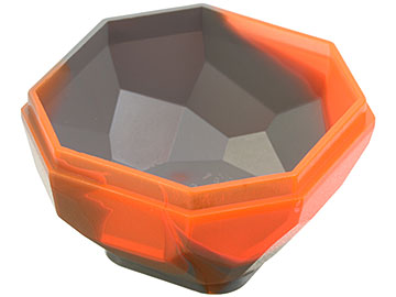 30294pb01 | Rock 4 x 4 Octagonal Boulder, Bottom with Marbled Trans-Neon Orange Pattern | LEGOPART