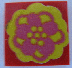 3068apb07 | Tile 2 x 2 without Groove with Pink and Yellow Flower Pattern | LEGOPART