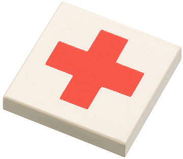 3068p52 | Tile 2 x 2 with Red Cross Pattern | LEGOPART