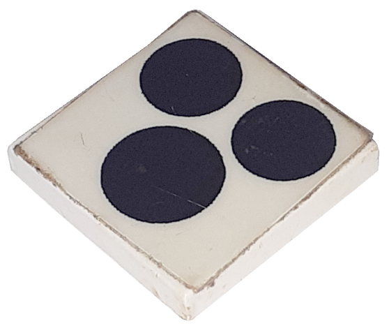 3068p65 | Tile 2 x 2 with 3 Black Circles, Stove Top Burners Pattern | LEGOPART