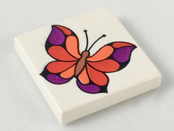 3068pb0051 | Tile 2 x 2 with Butterfly Pattern | LEGOPART