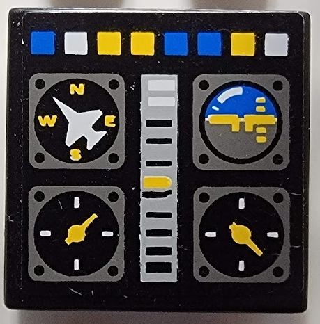 3068pb0119 | Tile 2 x 2 with Avionics Controls Pattern | LEGOPART