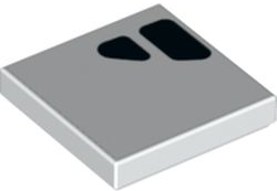 3068pb1805L | Tile 2 x 2 with Black Air Vent Grille Pattern Model Left Side | LEGOPART