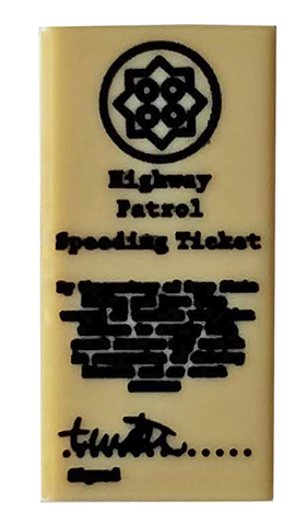 3069pb0084 | Tile 1 x 2 with Highway Patrol Speeding Ticket Pattern | LEGOPART