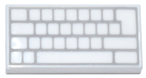 3069pb0856 | Tile 1 x 2 with Computer Keyboard Blank Keys Pattern | LEGOPART