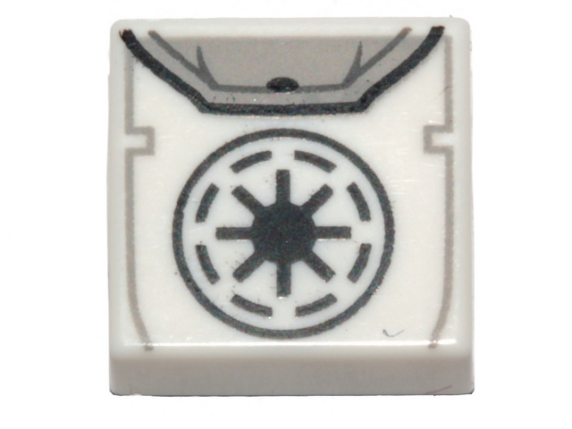 3070pb268 | Tile 1 x 1 with Black SW Galactic Republic Symbol Backpack Pattern | LEGOPART