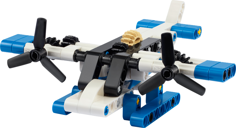 White Seaplane paper bag LEGO 30736-1