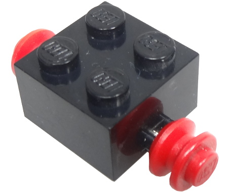 3137c01 | Brick, Modified 2 x 2 with Red Wheels for Single Tire | LEGOPART