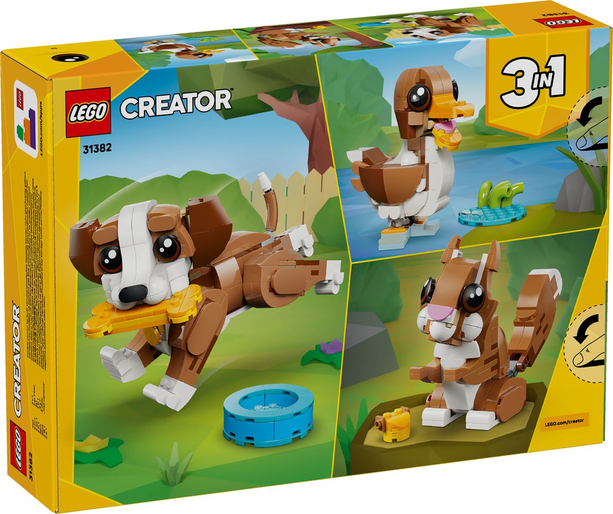 Cute Animals: Playful Puppy Dog LEGO 31382