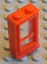 32ac01 | Door 1 x 2 x 3 Hinge on Left with Solid Studs and Fixed Glass | LEGOPART