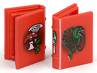 33009px2 | Minifigure, Utensil Book 2 x 3 with Mushrooms and Vine Pattern | LEGOPART