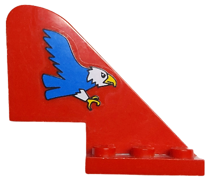 3587pb01 | Tail with Rounded Top with Blue Eagle Pattern on Both Sides | LEGOPART