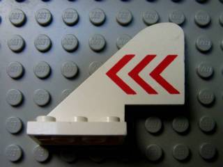 3587pb03 | Tail with Rounded Top, 3 Red Arrows Pattern | LEGOPART