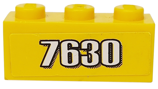 3622pb028 | Brick 1 x 3 with White '7630' Pattern | LEGOPART