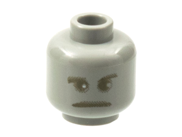 3626bpx99 | Minifigure, Head Alien with Ghostly Gray Face, Eyebrows, Pupils Pattern | LEGOPART