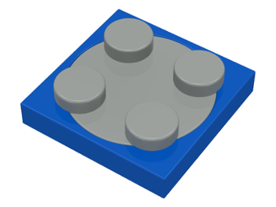 3680c01 | Turntable 2 x 2 Plate with Light Gray Top | LEGOPART