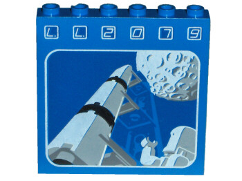 3754pb01 | Brick 1 x 6 x 5 with LL2079 Rocket and Moon Pattern | LEGOPART