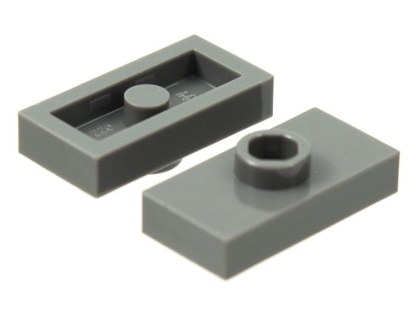 3794a | Plate, Modified 1 x 2 with 1 Stud without Groove | LEGOPART