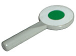 3900pb03 | Minifigure, Utensil Signal Paddle with White Circle and Green Dot Pattern | LEGOPART