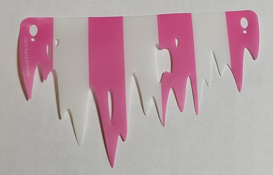 41375pls01a | Plastic Part for Set 41375 - Sail, Ragged with 4 Dark Pink and 3 White Stripes Pattern | LEGOPART