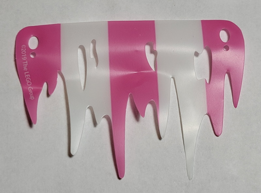 41375pls01b | Plastic Part for Set 41375 - Sail, Ragged with 3 Dark Pink and 2 White Stripes Pattern | LEGOPART