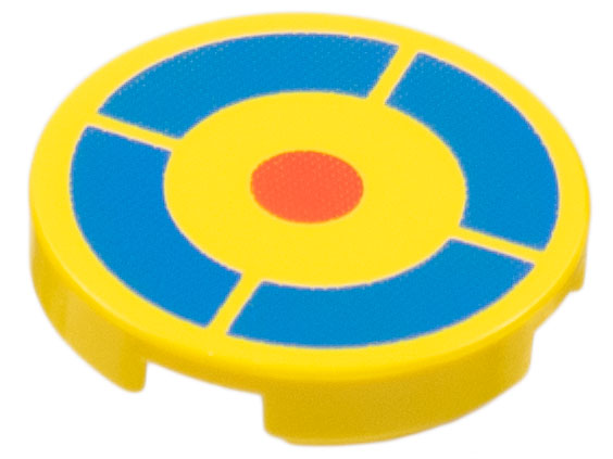 4150p40 | Tile, Round 2 x 2 with Blue and Red Archery Target Pattern | LEGOPART