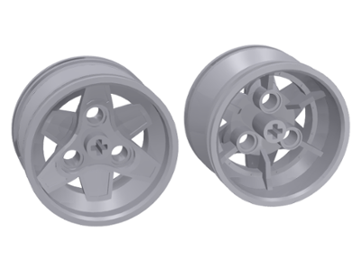 41896 | Wheel 43.2mm D. x 26mm Technic Racing Small, 3 Pin Holes | LEGOPART