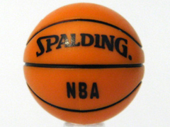 43702pb01 | Ball, Sports Basketball with Black Lines, 'SPALDING', and 'NBA' Pattern | LEGOPART