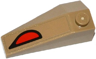 43711pb09 | Wedge 4 x 2 Triple Right with Red and Black Eye Pattern | LEGOPART