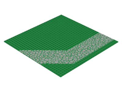 4478px2 | Baseplate, Road 32 x 32 with Driveway with Light Gray Cobblestones Pattern | LEGOPART