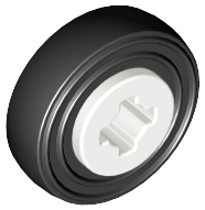 4624c01 | Wheel 8mm D. x 6mm with Black Tire 14mm D. x 4mm Smooth Small Single | LEGOPART