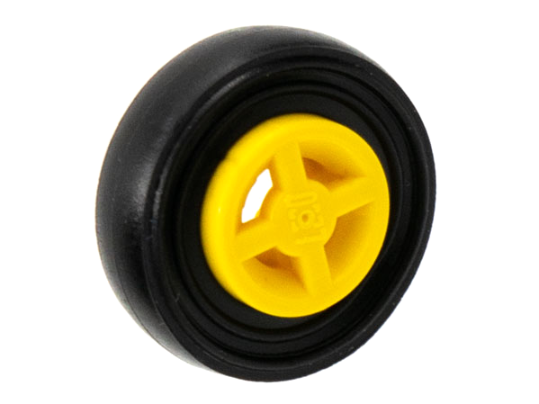 4624c01 | Wheel 8mm D. x 6mm with Black Tire 14mm D. x 4mm Smooth Small Single | LEGOPART