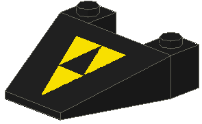 4858p01 | Wedge 4 x 4 Taper with Blacktron I Logo Pattern | LEGOPART